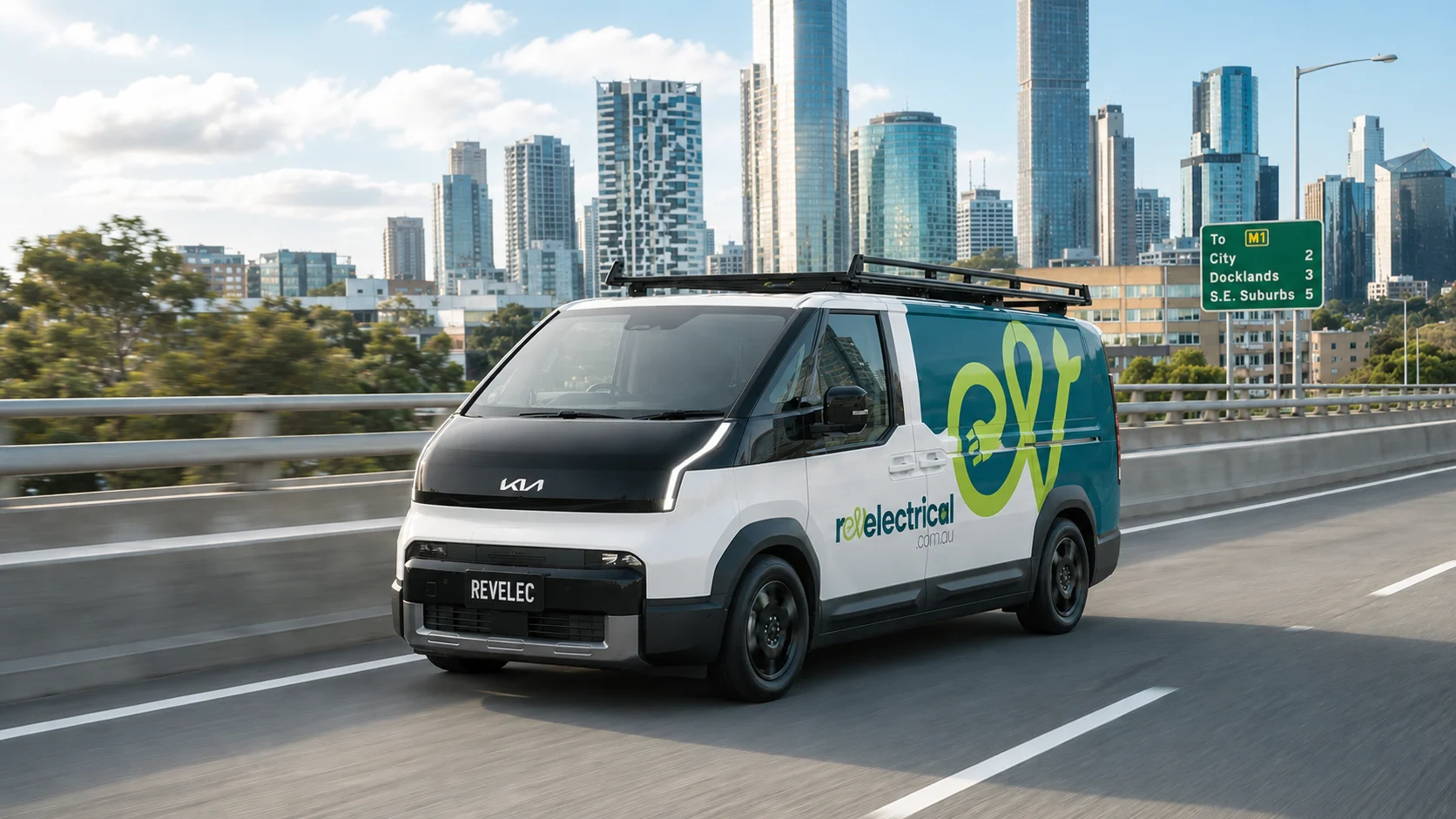 Revelectrical van on the road in Melbourne