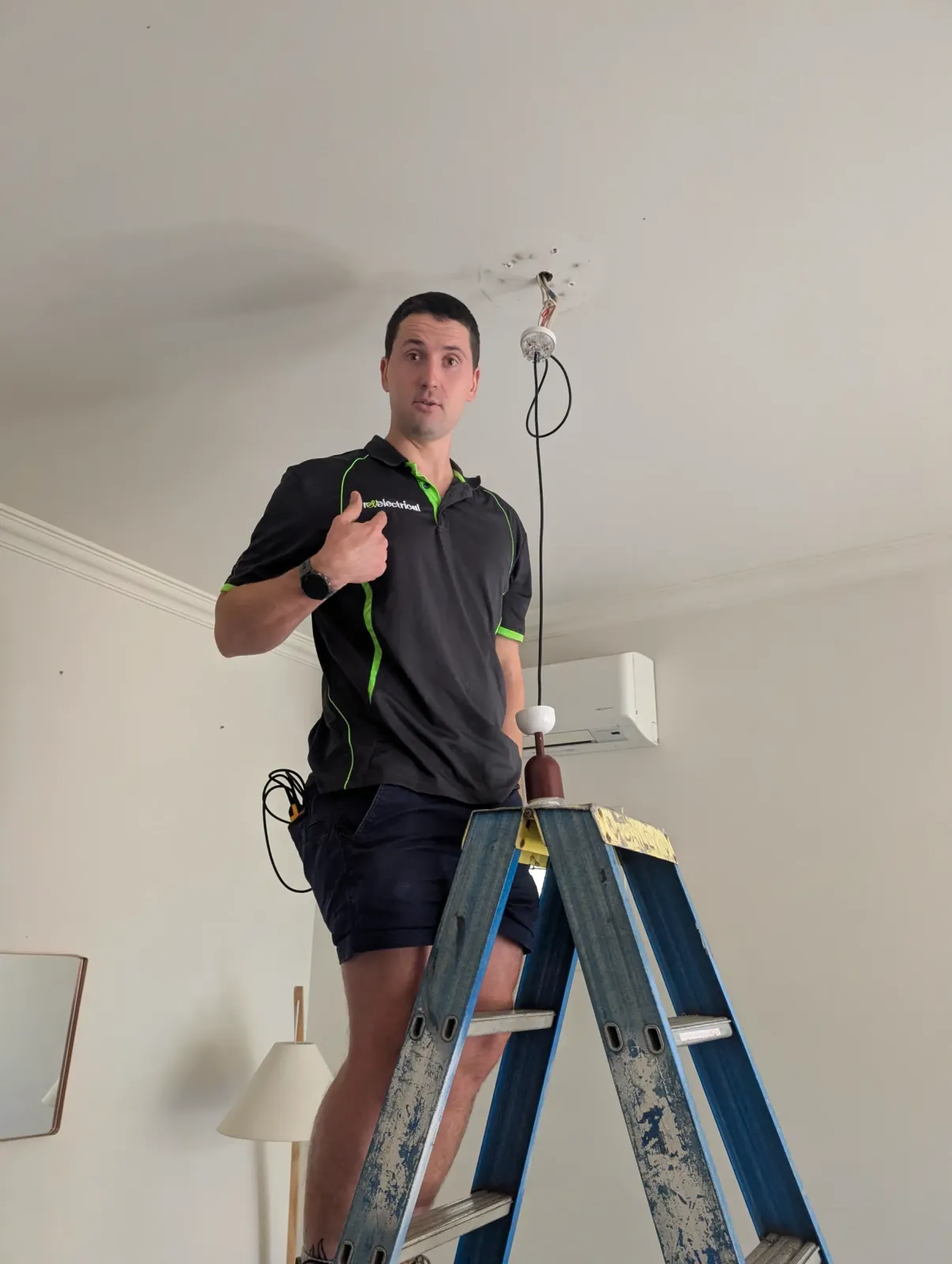 Ceiling work, made good