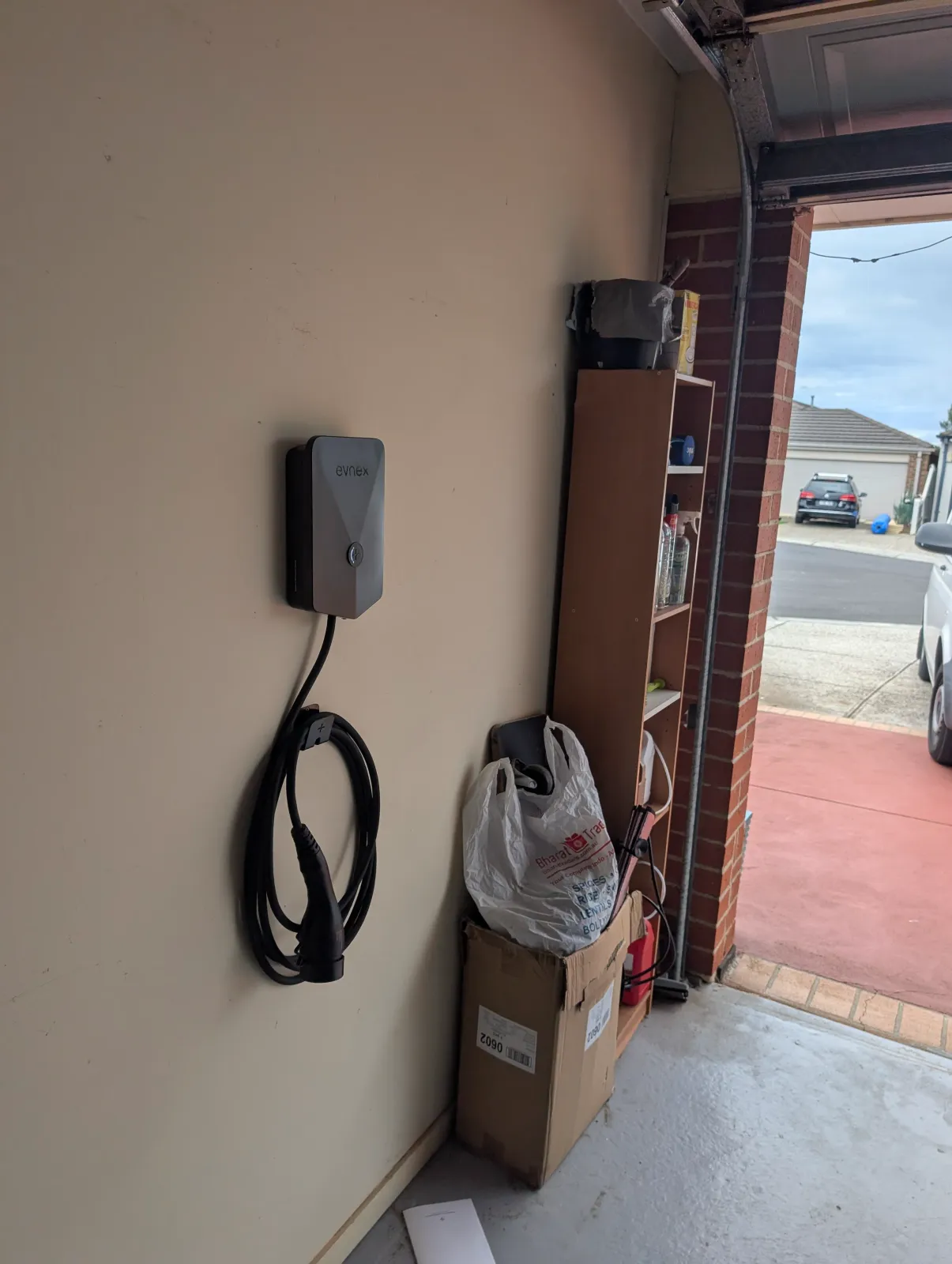 Charger inside the garage